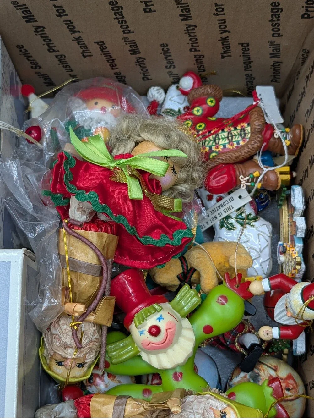 Vintage Lladro Hallmark Enamel Crosses Hugger Santa Ornament Christmas Lot